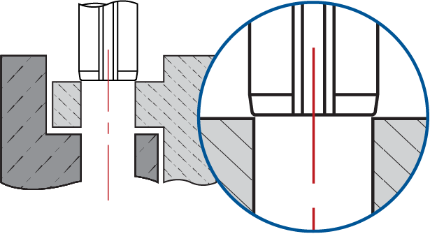 ISO 8752 Slotted Pins are often difficult to install because the chamfer diameter is not much smaller than the hole