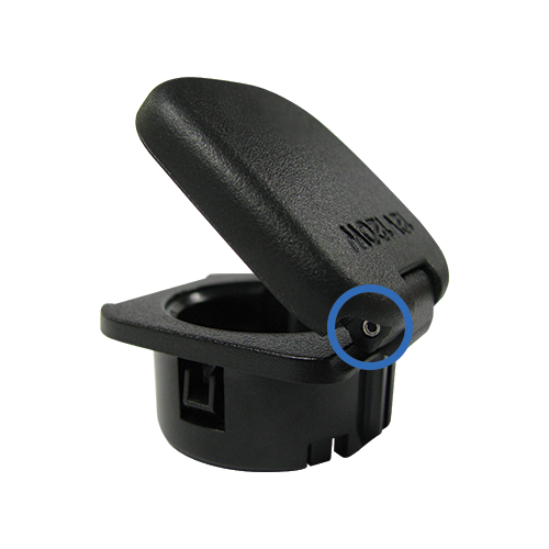 Light Duty Coiled Pin in a 12V Automotive Power Outlet